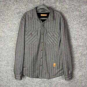 Nifty Genius‎ Men's Long Sleeve Thick Button Up Shirt Jacket Gray Size L